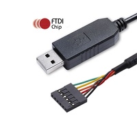 TTL-232R-3V3 TTL-232R-5V convertidor de USB a TTL serie, Cable FTDI Chipset FT232RL USB a 3,3 v 5v TTL UART serie, Cable de descarga