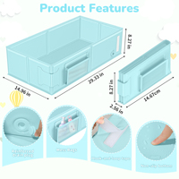 Baignoire pour bébé sans BPA avec gobelet de douche en forme de chat |   Baignoire carrée pour bébé certifiée ASTM F2670 & EN 17072 pour les 0-2 ans, fourniture OEM