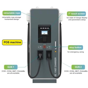 สถานีชาร์จรถยนต์ไฟฟ้า CCS1 CCS2 CHAdeMO GB/T พร้อมแอปควบคุมอัจฉริยะ OCPP กำลังไฟ 240 กิโลวัตต์ สำหรับรถยนต์รุ่นใหม่ ชาร์จเร็ว - Product Image 4