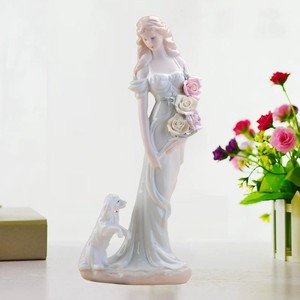 Statua in <span class=keywords><strong>Ceramica</strong></span> di Ragazza, Figurina in Porcellana di Donna, Accessori per la Casa, <span class=keywords><strong>Scultura</strong></span> Artistica in Stile Moderno - Product Image 3