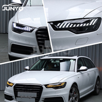 Systèmes d'éclairage automobile Junyo, phares à LED pour Audi A6 A6L 2012-2015, mise à niveau vers des projecteurs LED de style RS, feux de jour
