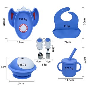 Baby Weaning Silicone Gel Placemat Bowl <strong>Set</strong> with Suction-Cup Base Divided Compartments &amp; Strawberry Print Dinnerware - Product Image 5