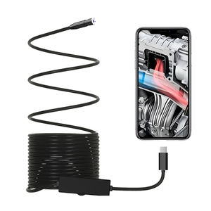 Boroscopio con MOQ Bajo, <span class=keywords><strong>Precio</strong></span> de Fábrica, Cámara de Inspección de Alcantarillado con Accesorios Completos, Resistente al Agua IP67, CMOS, <span class=keywords><strong>8</strong></span> Luces LED, para iOS y Android - Product Image 1