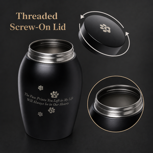 Urna de Cremación Redonda Moderna de Acero Inoxidable para Cenizas de Perros y Gatos, Pequeña y Grande, Recuerdo Conmemorativo, Funeral, Venta al Por Mayor, OEM - Product Image 3