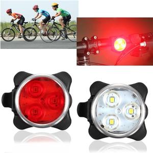 Avvertenza USB 4 stampi ricaricabili luci bici anteriore <span class=keywords><strong>posteriore</strong></span> resistente all'acqua luce <span class=keywords><strong>posteriore</strong></span> <span class=keywords><strong>faro</strong></span> <span class=keywords><strong>bicicletta</strong></span> - Product Image 4