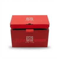 Boîte d'emballage cadeau pour service à thé en carton ondulé écologique, sur mesure, directement de l'usine, avec fermeture magnétique et gaufrage, format livre
