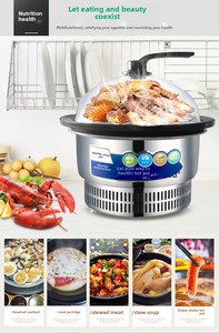 ZANKANG Zankan Коммерческий многофункциональный паровой стол для морепродуктов, умный электрический пароварка-сауна из нержавеющей стали с двумя уровнями для рыбы - Product Image 3