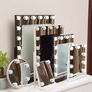 Chất Lượng Cao Hiện Đại Bạc Vanity Gương 12 Ánh Sáng Bóng Đèn 3-Màu LED Trang Điểm Gương Cảm Ứng Chuyển Đổi Kim Loại Máy Tính Để Bàn Sử Dụng - Product Image 5