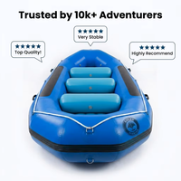 Bateau de pêche gonflable pliable en PVC épaissi pour 1 personne, stable et durable, pour la dérive, le rafting en rivière, les sports de plein air, fabrication OEM CE