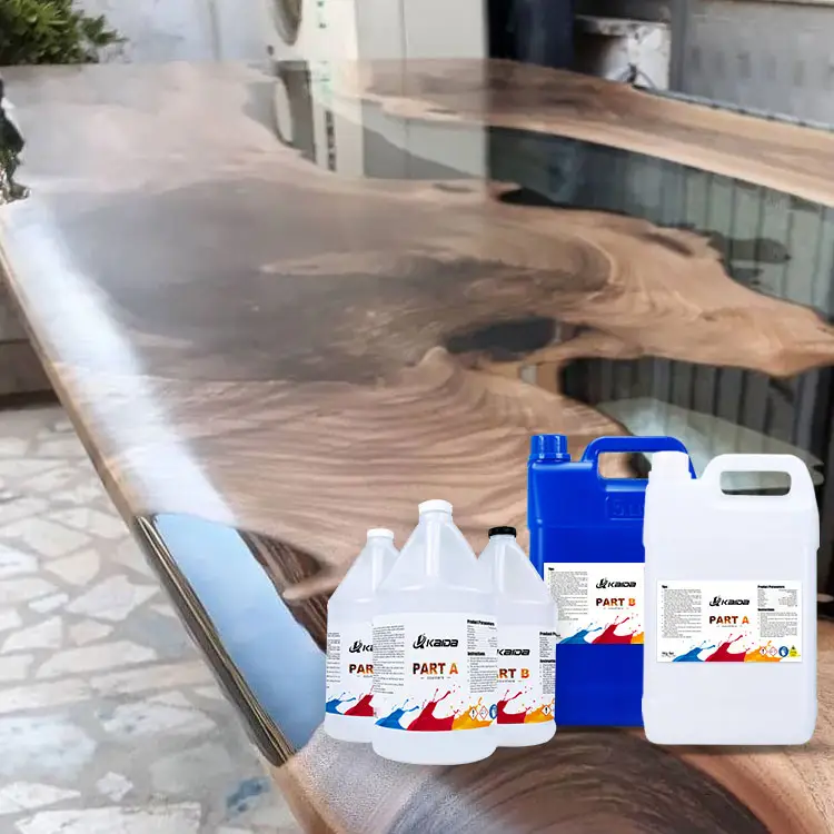 100% Solid Strong Hardness 3H Furniture River Table Ab Glue Epoxy Resin 3D Floor Ab Glue