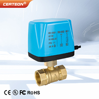 KWS49 1 AC110V NC laiton 2 fils motorise 2 voies HVAC FCU solaire DN15 DN50 vanne a bille electrique