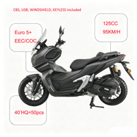 Scooter/Motocyclette à essence 125cc ADV II personnalisé avec refroidissement par eau, USB, vitesse maximale de 95 km/h, Euro 5+, avec fonction sans clé