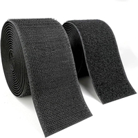 Ruban auto-agrippant en nylon extensible noir/blanc de 25 mètres, résistant, pour velcro, ruban auto-agrippant en nylon, résistance élevée