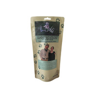 Vente en gros de sachets refermables pour aliments humides pour chats et chiens fenêtre ovale sachets d'emballage pour aliments pour chats et chats sachets en mylar