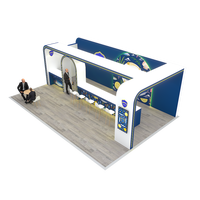 Stand d'exposition modulaire SEG 20x30 avec éclairage LED intégré, en aluminium personnalisé avec bande lumineuse néon intégrée pour exposition