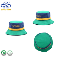 Sombrero de Pescador de Tela de Rizo con Bloques de Color, Fabricación Profesional OEM ODM, con Impresión de Letras Personalizadas para Uso Casual y Urbano