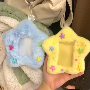 Wholesale Custom Hamburger Dog Angel <b>Cat</b> <b>Plush</b> Card Holder Keychain for 3 Inch Idol Polaroid Photo ID Card Lanyard - Product Image 6