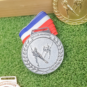 Médaille en métal moulé sous pression pour patinage artistique, récompense pour compétition sportive scolaire ou de club, cérémonie d'hommage, personnalisable avec inscription - Product Image 4