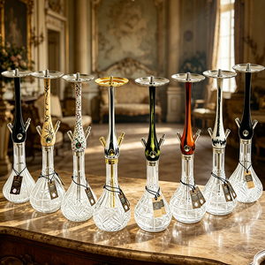 Vente directe usine : Nouveau design de chicha de luxe en aluminium rechargeable, 73 cm, avec 6 cônes de pin, en stock - Product Image 4