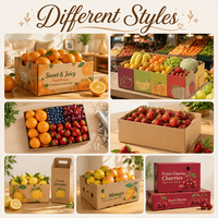 Boîtes d'emballage personnalisées écologiques rigides pour cerises et tomates cerises fraîches, 1kg, 2kg, 5kg, 10kg, avec pelliculage mat