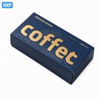 Boîte à café personnalisée avec logo en feuille d'or, emballage en papier de qualité supérieure pour mélange premium