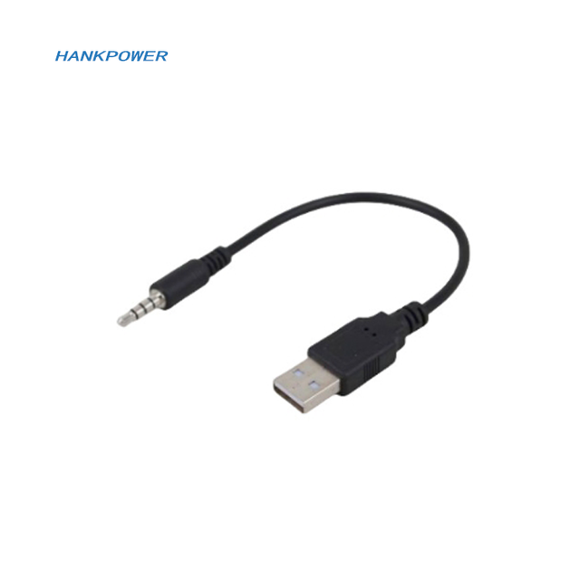 3.5mm Male AUX Audio Plug to USB Male Adapter for Blue-tooth Headphones MP3 Car Power Amplifier Charging Cable 20cm