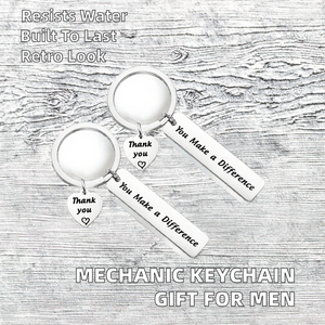 Llavero de Acero Inoxidable para Hombre BASHO - Modelo STEEL SQUARE Ligero con Grabado - Regalo para Mecánico - Product Image 2