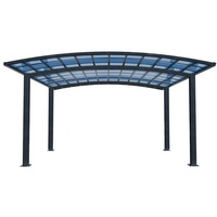 Abri et auvent pour voiture en aluminium haute résistance, toit imperméable pour stockage extérieur toutes saisons, abri de jardin