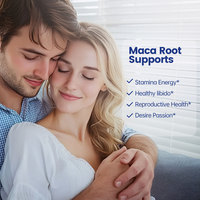 Capsules de racine de maca personnalisées noir rouge jaune favorise l'équilibre hormonal améliore la vitalité