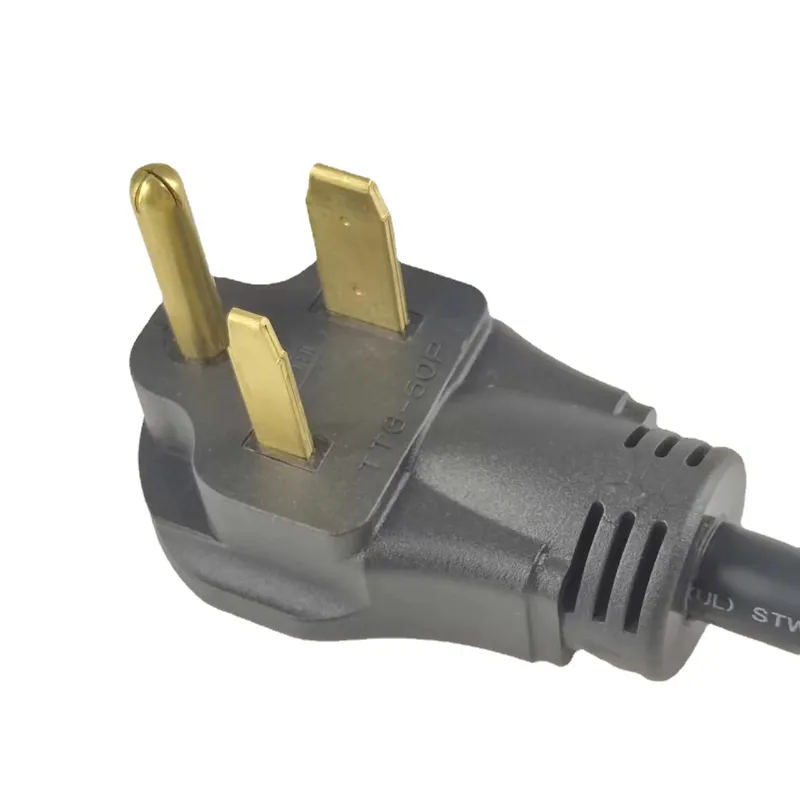 Groothandelsprijs Oem Odm 3 Prong 5-50P Stekker Voedingskabel Tuv Ev Goedkeuring Zwarte Ac Netsnoer Kabel Met 3 Pins Stekker