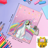 Diario Secreto de Unicornio con Candado, Cuaderno A5 para Niñas, Regalos de Cumpleaños