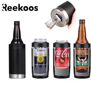 Premium 4 in 1 Custom 12oz 355ml può refrigeratore Anti-scivolo supporto isolato per feste concerti campeggio eventi aziendali - Product Image 1