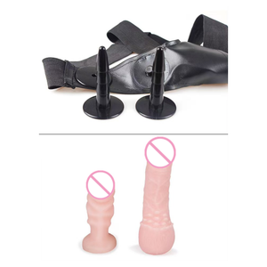 Correa de consolador doble de alta calidad en correa de arnés elástica en consolador parejas lesbianas productos sexuales juguetes sexuales para adultos juego de parejas - Product Image 6