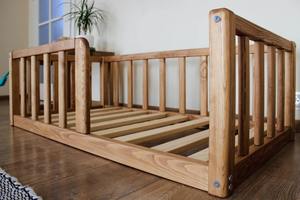 Wooden Baby Crib <strong>Bed</strong> with Folding Functionality for Newborns-Kids' Furniture <strong>Set</strong> - Product Image 3