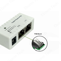 Precio de fábrica Power Active Gigabit Pasivo Power Over Ethernet Adaptador de fuente de alimentación PoE Splitter Inyector PoE Patch Panel