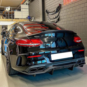 Diffuseur arrière en Fiber de carbone de Style C63 PSM pour Mercedes Benz <span class=keywords><strong>classe</strong></span> C W205 coupé 2 portes Bodykit lèvre de pare-chocs arrière - Product Image 6