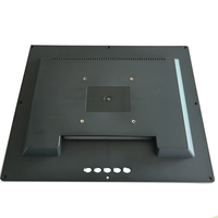 Cadre en aluminium de 15 "True Flat avec boîtier arrière en plastique (blanc ou noir) pour moniteur à écran tactile, boîtier de moniteur en plastique