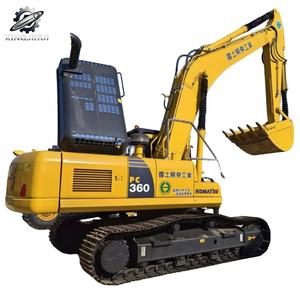 Excavatrice sur chenilles Komatsu 360 d'occasion, 36 tonnes, godet de 1,6 m³, marque japonaise d'origine, grande excavatrice de construction, faible nombre d'heures, bon état - Product Image 1