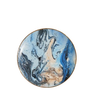 อุปกรณ์ตกแต่งบ้านเครื่องครัวชุดจานซูชิเซรามิกลายกระดูกจีนชุดรับประทานอาหารจานทอง - Product Image 3