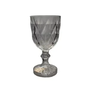 Vasos de agua para beber personalizados, copa de vino de cristal con forma de diamante único, flautas de champán