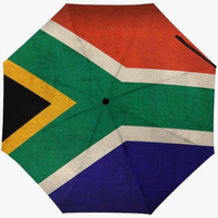 Parapluie entièrement automatique de haute qualité, imprimé du drapeau de l'Afrique du Sud, style national créatif, souvenir précieux pour des moments spéciaux
