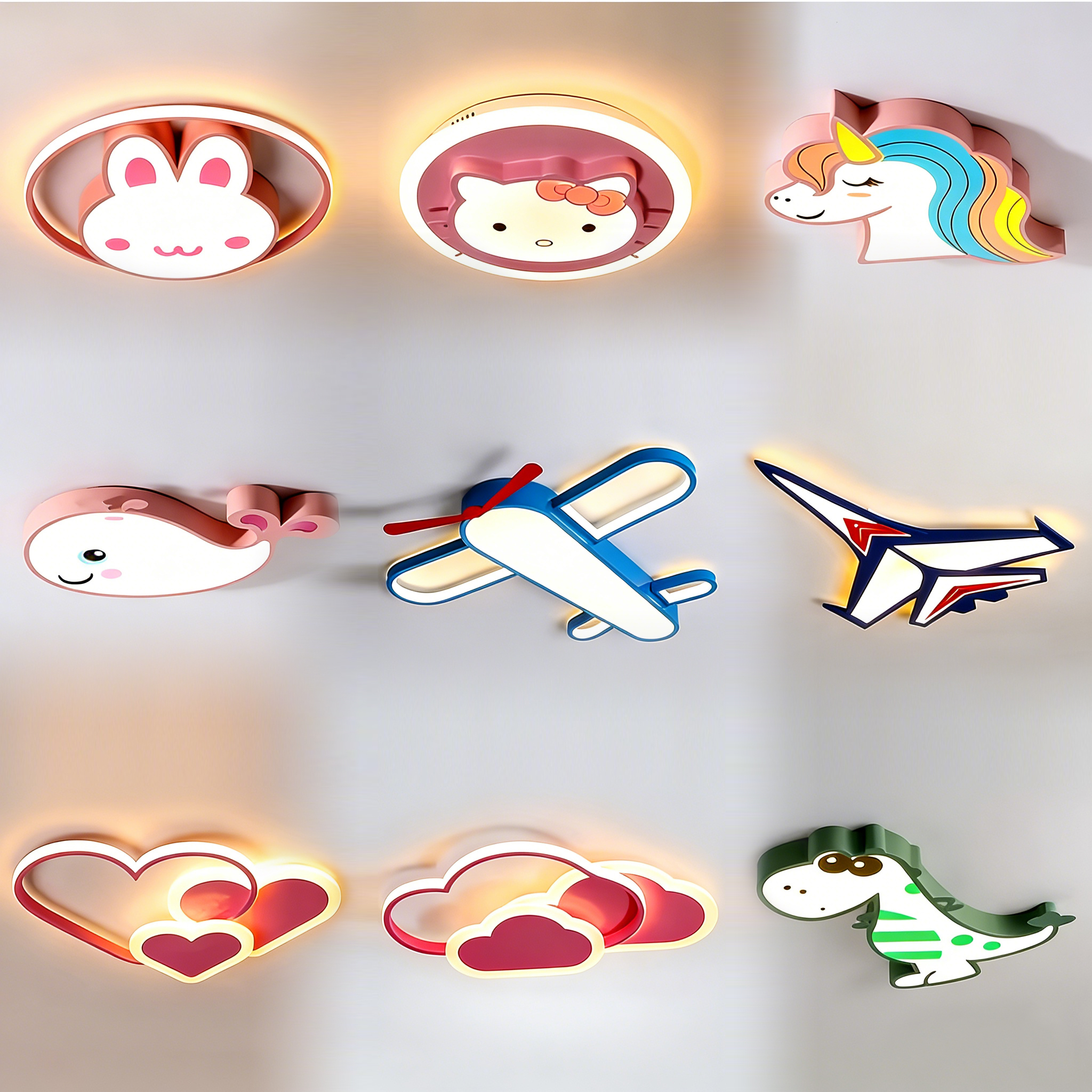 LED Ceiling Lamp Dimmable Lighting Fixtures Child Cloud LED Ceiling Lights for Children's Room Bedroom Modern Metal Acrylic