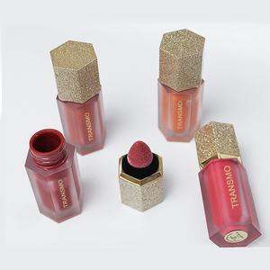 Tubes de brillant à lèvres vides personnalisables, conteneurs de fard à joues liquide, tubes de brillant à lèvres pentagonaux, vente en gros de tubes de brillant à lèvres - Product Image 1