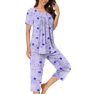 Camisón Térmico de Algodón y Viscosa para Mujer, Tejido Transpirable, Diseño Elegante, Ropa de Dormir de Verano, Cintura Elástica - Product Image 2