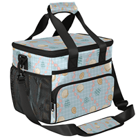 Livraison de modèle de coquilles de pétoncles personnalisées de haute qualité Papier d'aluminium extérieur pliable 6 canettes Igloo Sac isotherme pour aliments congelés