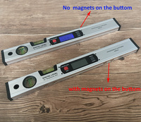Règle de mesure d'angle et de pente 400 mm, rapporteur numérique, inclinomètre, niveau électronique 360 degrés avec/sans aimants