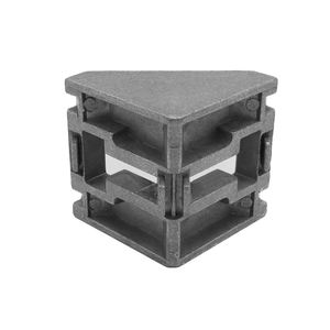 Mat cilalı Finish üçgen yapı yuvası ile siyah naylon kap 10 köşe köşeli mesnet - Product Image 6