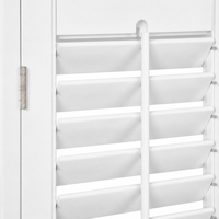Porte pliante à persiennes en bois massif pour placard, porte pliante à volets réglables, prix d'usine
