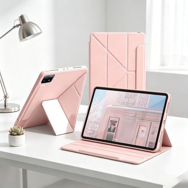 Leather Shockproof Folio Case, Multi-Angle Stand Cover for iPad Pro 11-inch and iPad Air 11-inch with Pencil Storage