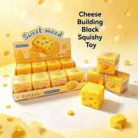 Boîte mystère non-évolutive en TPR, jouet sensoriel anti-stress ASMR, type bloc, en forme de pomme de terre au fromage, avec pouding moelleux et couche de fromage, à l'aspect collant et sonore, pour fête